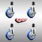 Service Caster 5 Inch 316SS Blue Poly Swivel 1-7/8 Inch Expanding Stem Caster Set Brake SCC SCC-SS316EX20S514-PPUBBLUE-TLB-178-4 - alternate 1